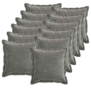 Povlak na polštář 12 pcs HOUTEN Tmavě šedá 45 x 45 cm