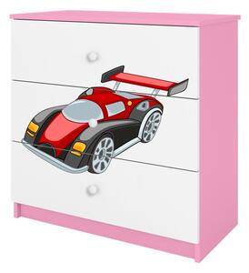Kocot kids Komoda Babydreams 80 cm auto růžová