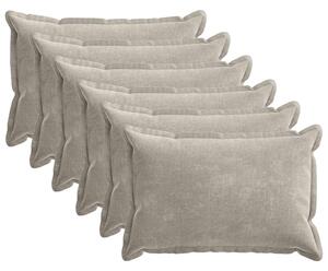 Povlak na polštář 6 pcs HOUTEN Světle šedá 50 x 70 cm