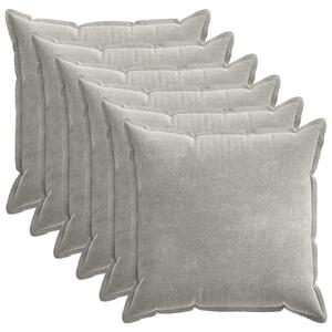 Povlak na polštář 6 pcs HOUTEN Světle šedá 65 x 65 cm