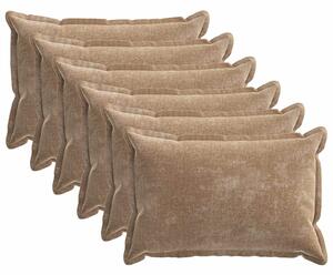 Povlak na polštář 6 pcs HOUTEN Hnědá 50 x 70 cm