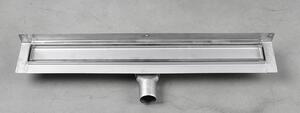 GELCO - MANUS PIASTRA nerez sprchový kanálek s roštem pro dlažbu, ke zdi, 850x112x55 mm (GMP94)