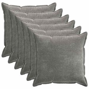 Povlak na polštář 6 pcs HOUTEN Tmavě šedá 65 x 65 cm
