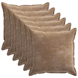 Povlak na polštář 6 pcs HOUTEN Hnědá 55 x 55 cm