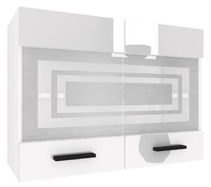 Kuchyňská skříňka Belini horní 80 cm bílý lesk