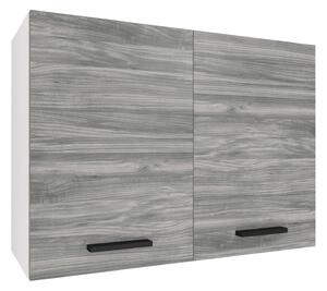 Kuchyňská skříňka Belini horní 80 cm šedý antracit Glamour Wood