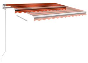 Automatická markýza LED a senzor větru 350x250 cm oranžovohnědá