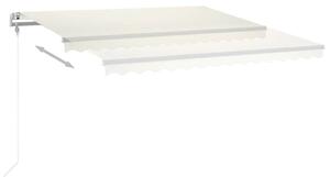 Automatická markýza LED a senzor větru 400x350 cm krémová