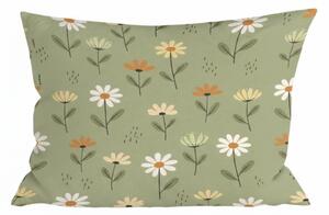 Bavlněný povlak na polštář FLORAL NEST 40x60 cm, zelený