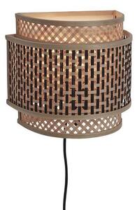 Nástěnná lampa bhutan s 24 x 21 cm přírodní/černá