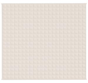 Zátěžová deka světle krémová 200 x 225 cm 13 kg textil