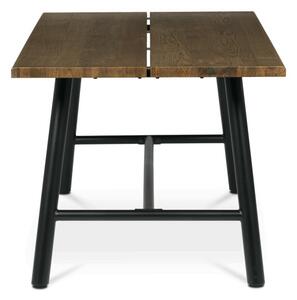 Jídelní stůl 180x90 cm HT-T1818 WAL ořech / černé nohy
