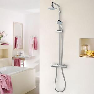 Grohe New Tempesta sprchová sada na stěnu s termostatem s dešťovou sprchou StarLight Chrome 27922000