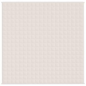 Zátěžová deka světle krémová 200 x 200 cm 13 kg textil