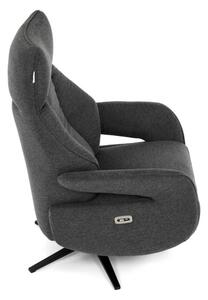 Polohovací křeslo šedé, elektrické TV-B3973 GREY2