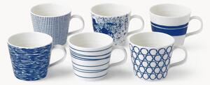 Sada porcelánových hrnků Pacific Blue, 6 dílů
