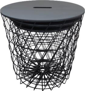 Tempo Kondela Kulatý odkládací stolek BATIS TYP 2, grafit/černá