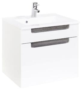 SKŘÍŇKA S UMYVADLEM, bílá, barvy stříbrného dubu, bílá, 60 cm Held - Koupelnové série, Online Only