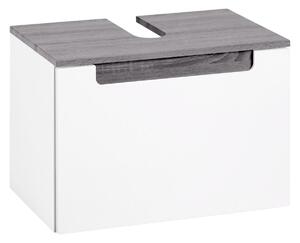 SKŘÍŇKA POD UMYVADLO, bílá, barvy stříbrného dubu, bílá, 60/40/35 cm Held - Koupelnové série, Online Only