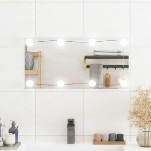 Nástěnné zrcadlo s LED osvětlením 30 x 60 cm sklo obdélníkové 3189149