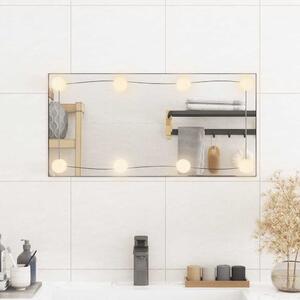 Nástěnné zrcadlo s LED osvětlením 30 x 60 cm sklo obdélníkové