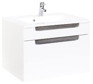 SKŘÍŇKA S UMYVADLEM, bílá, barvy stříbrného dubu, bílá, 80 cm Held - Koupelnové série, Online Only