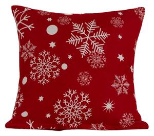 Povlak na polštář z mikrovlákna SNOWFALL 45x45 cm, červený
