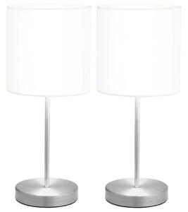 Stolní lampy 2 ks dotykové tlačítko bílé E14