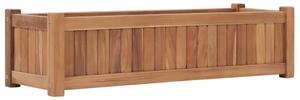 Vyvýšený záhon 100 x 30 x 25 cm masivní teakové dřevo