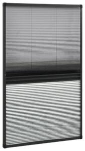 Plisovaná okenní síť proti hmyzu se zástěnou hliník 80 x 160 cm