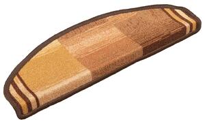 Nášlapy na schody samolepicí 10 ks 65x21x4 cm hnědé
