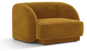 Křeslo milany samet žluté
