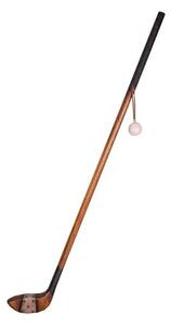 Nostalgická golfová hůl z hikorového dřeva s retro míčkem 105 cm