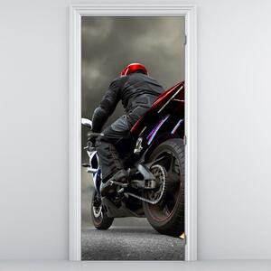 Fototapeta na dveře - Motorkář (95x205cm)