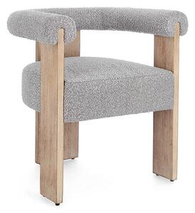Křeslo Aggie bouclé šedé