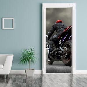 Fototapeta na dveře - Motorkář (95x205cm)