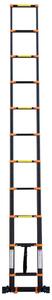 FISTAR PROFI teleskopický žebřík 1x11, výška 4,3 m, černo-oranžový