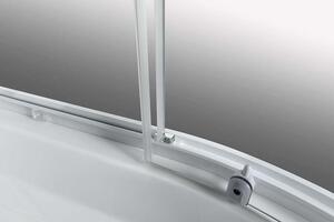 Aqualine AIGO čtvrtkruhový sprchový box 900x900x2040 mm, bílý profil, čiré sklo