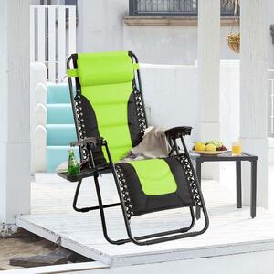 Delux nulová gravitační zahradní židle, ve více barvách-zelená