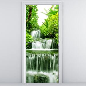 Fototapeta na dveře - Vodopád v pralese (95x205cm)
