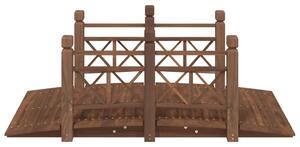 Zahradní můstek se zábradlím 150x67x56 cm masivní smrkové dřevo