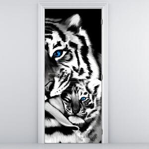 Fototapeta na dveře - Tygři (95x205cm)