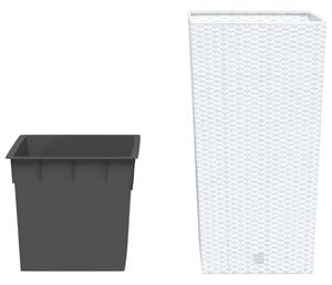 Truhlík s odnímatelnou vložkou bílý 21 / 49 l PP ratan