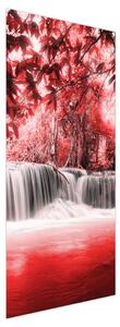 Fototapeta na dveře - Červený vodopád (95x205cm)