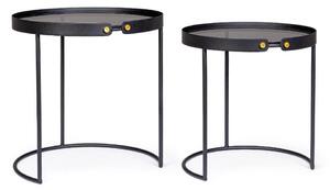 Set dvou konferenčních stolků Zeyna Ø43 a Ø48.5 cm černý