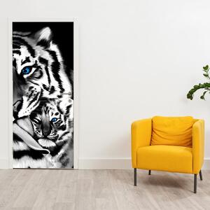 Fototapeta na dveře - Tygři (95x205cm)