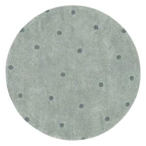 Pratelný koberec Dots Ø 140 cm zelený