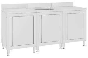 Gastro kuchyňská dřezová skříňka 180 x 60 x 96 cm nerezová ocel