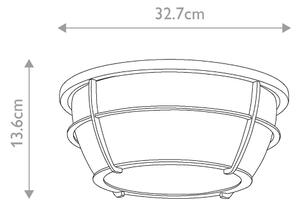 Quoizel QZ-CHANCE-F-PNBR- Koupelnové stropní svítidlo CHANCE 2xE27/60W/230V IP44