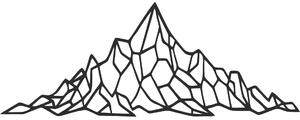 Polygonální obraz na stěnu skalnatý vrch - AKVOYD | SENTOP